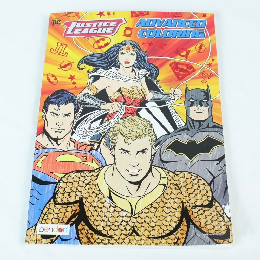 Bendon DC Comics Justice League Advanced Tear and Share Coloring Book - NEW
